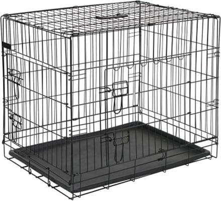 Hondenbench 92,5x57,5x64 cm metaal zwart
