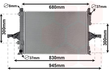 Van Wezel - RADIATOR VOOR VOLVO S60 2000-2004 36002407