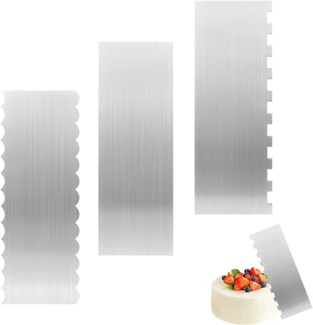 Set van 3 taartspatels 22 cm - roestvrijstaal