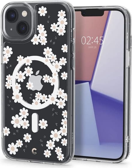 Spigen Ciel by Cyrill Cecile Hoesje met MagSafe Geschikt voor iPhone 14 Plus White Daisy