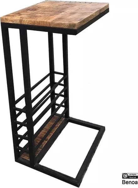 Laptoptafel Rianne mangohout met tijschriftenrek