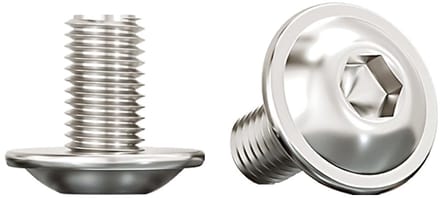 10 stuks hex schroeven met flens RVS A2 V2A M8x12mm standaarddraad voor bevestigen en montage