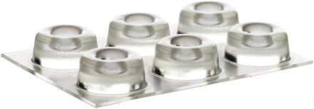 Pack van 6 Transparante Sofo Docks, bump stop en kussens voor muren en deuren