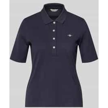Poloshirt van katoen met labeldetail