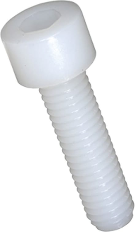 (12 STUKS) M8X20 INBUSBOUT NYLON (POLYAMIDE PA 6,6) DIN 912 (ISO 4762)