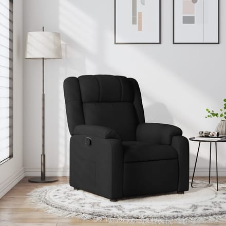 vidaXL - Fauteuil - verstelbaar - stof - zwart