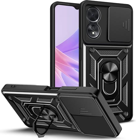Hoesje geschikt voor Oppo A78 5G - Techsuit Camshield Back Cover - Zwart