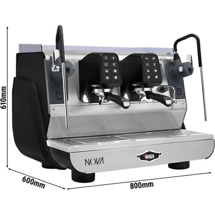 WEGA Nova Espressomachine / Pistonmachine - 2 groepen - met 2 melkopschuimers & heet water - Touch