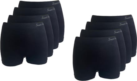 Sweet Angel Zwarte Naadloze Hoge Damesboxers One Size