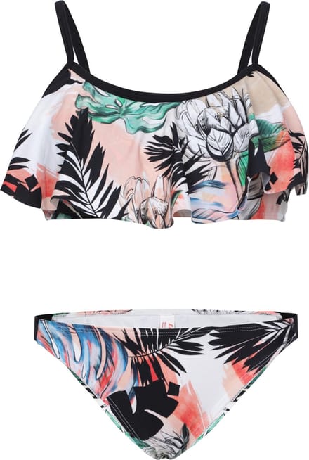 Bikini met volant top Bladeren in pastelkleur 164-170
