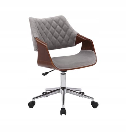 Halmar Colt Serie - Bureaustoel - Velvet - Orzechowy - Popielaty