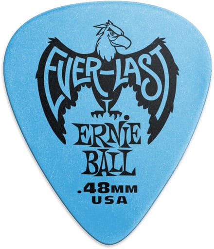 Ernie Ball Everlast - Plectrum - Delrin - Light 0.48mm - Blauw - 12 Stuks