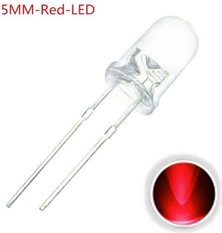 OTRONIC® 10x LED Diode Transparant 5mm Rood 2V
