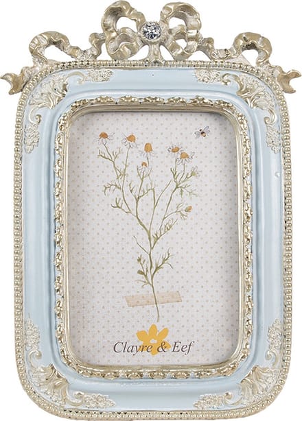 Clayre & Eef Fotolijst 10x15 cm Blauw Polyresin