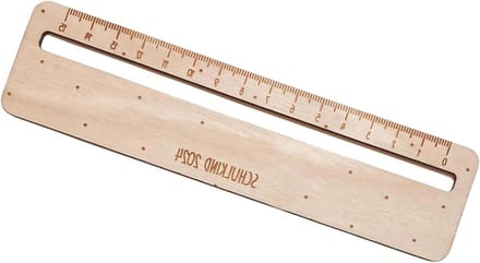 Leesstrips - Geleide liniaal - Tekst begeleiden - Robuust hout - 19.99 x 5.99 cm - Houtkleurig