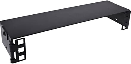 Muurbeugel voor 10 inch componenten | 7,6 cm diep | max. 10 kg | 1U | zwart