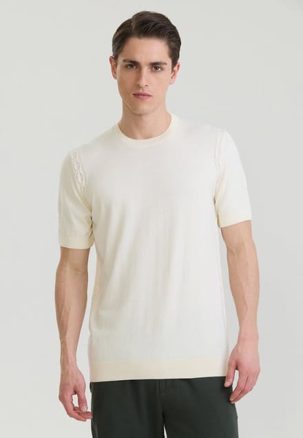 Felix Hardy Tshirt Ronde Hals 100% Katoen Heren Ecru - M