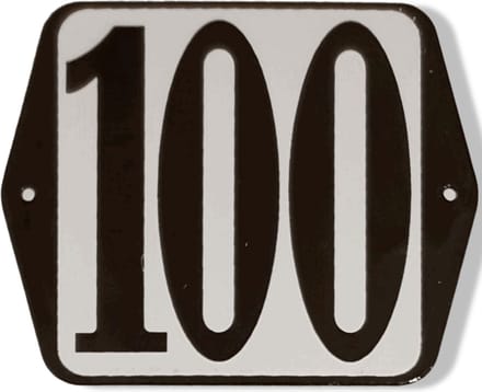 Huisnummer standaard nummer 100
