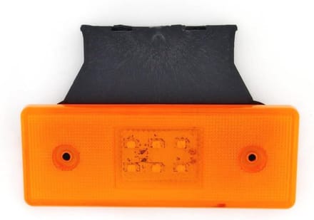 10pcs 6 LED orange 24V side marker lights with holders for trailer truck caravan