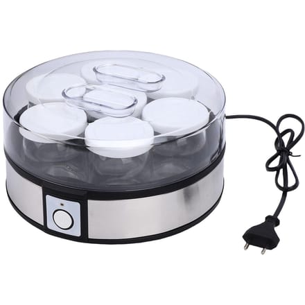 Elektrische Yoghurtmaker 20W Roestvrij Staal Multifunctioneel Draagbaar Zelfgemaakte Yoghurtmachine voor Jam Puddings gray