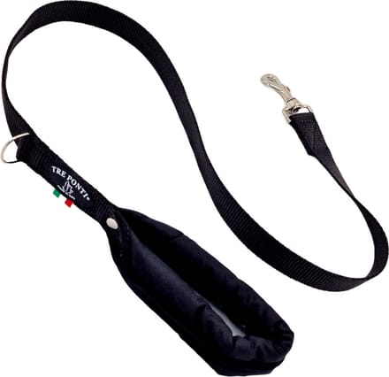 Tre Ponti Looplijn Primo Single Handled - Hondenriem - 110 cm Zwart