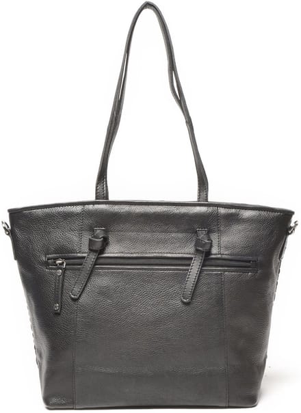 Berba Amalfi shopper vlechtwerk zwart
