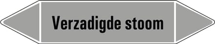 Verzadigde stoom leidingmarkering op vel 252 x 52 mm - 3 per vel