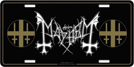 Mayhem - Logo Metalen wandbord - Zwart