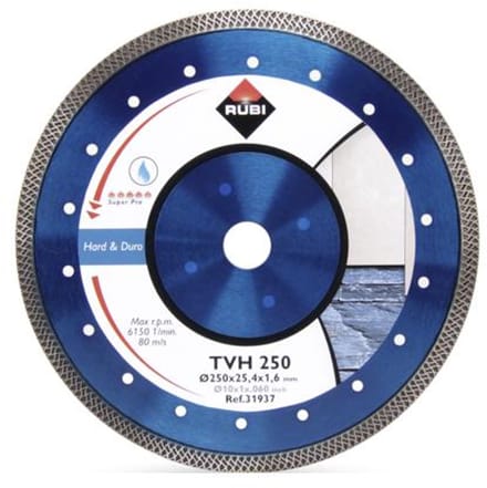 Rubi TVH 250 Superpro - Diamantschijf - TURBO VIPER Segment - 250mm - Lasergesneden