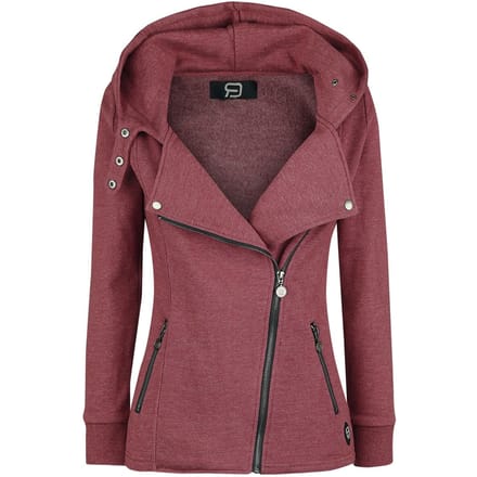 R.E.D. by EMP Vest met capuchon - Let It Rock - S tot 5XL - voor Vrouwen - rood gemêleerd