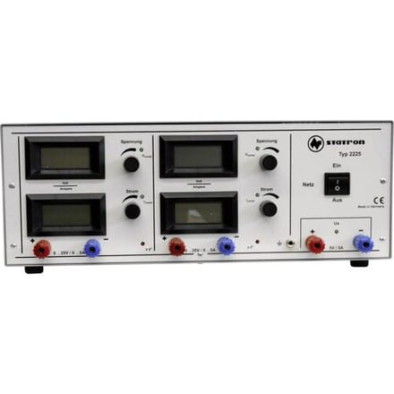Statron 2225.4 Labvoeding, regelbaar 0 - 35 0 - 5 A 375 W Aantal uitgangen: 3 x