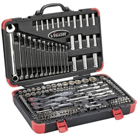 Vigor 216 Delige Doppenset 1/4, 3/8 & 1/2 Inch - Professioneel