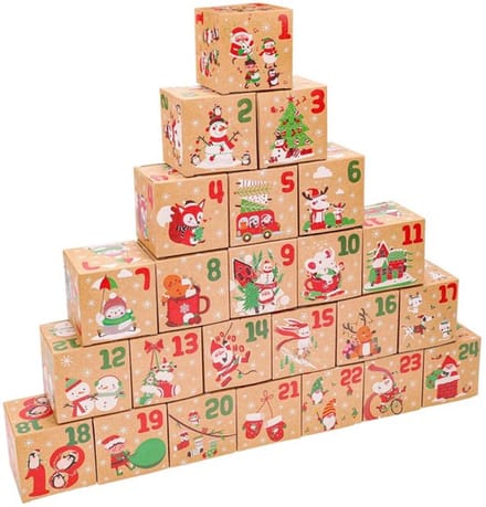 Allecto - Kerstadventskalenderdozen - Aftellen tot - 24 stuks