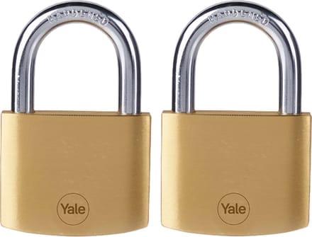 Yale - Messing Hangslot - 50 mm - Standard Protection - 2 stuks
