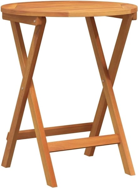 Ronde Houten Bistrotafel Ø60 cm - Stevig Acaciahout en Inklapbaar