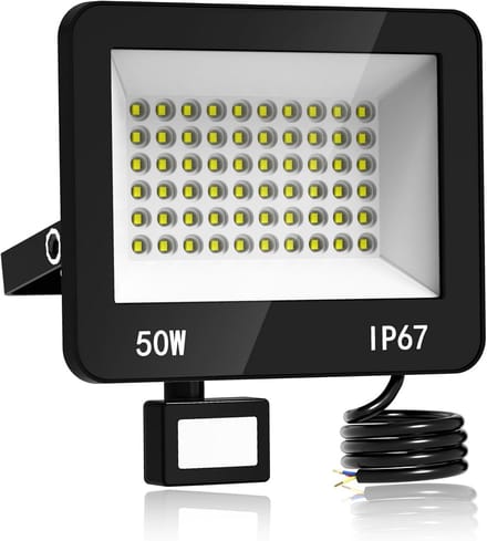 Krachtige Led Buitenspot met Bewegingssensor 50W - Waterdicht IP67 Koud Wit Licht