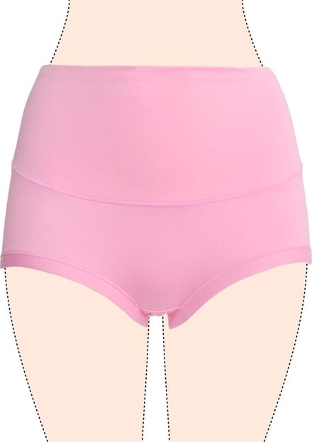 Dames slips 3 pack hoog model roze M