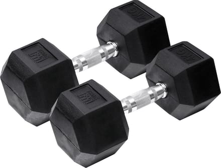 Orange Gym, Hex Dumbbell – 4KG – Set van 2 - hexagon dumbbells - neoprene dumbbell -