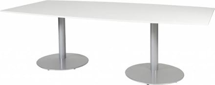 Vergadertafel - Linesto 240x120 tonv. wit - alu frame