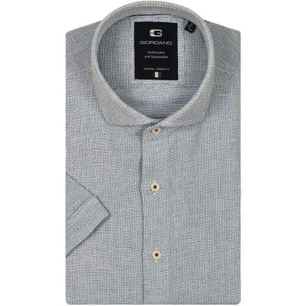 Giordano Overhemd Front Cutaway Structured Licht Blauw / male