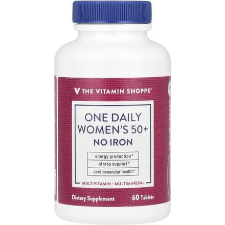 The Vitamin Shoppe, One Daily Vrouwen 50+, IJzervrij, 60 Tabletten