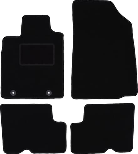 Zwarte veloursmatten voor: Dacia Sandero II hatchback, Stepway (2013-2019)