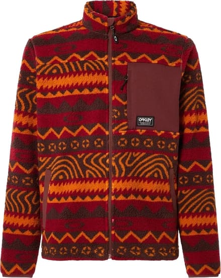 Oakley Apparel Mountain Fire Sherpa Fleece Met Volledige Rits Rood S Man