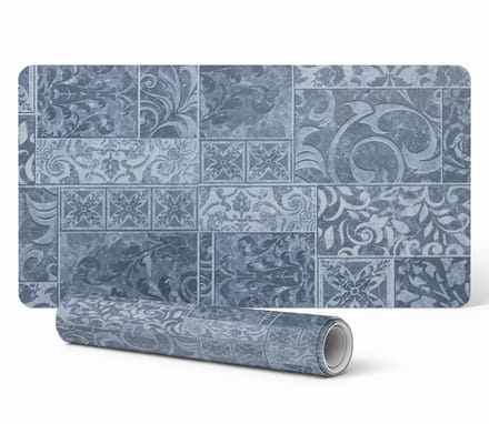 Duurzame antislip bureauonderlegger met decoratieve tegels, 90x45 cm