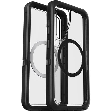 OtterBox Defender Samsung Galaxy S25 Back Cover met Magneet Transparant met Zwarte Rand