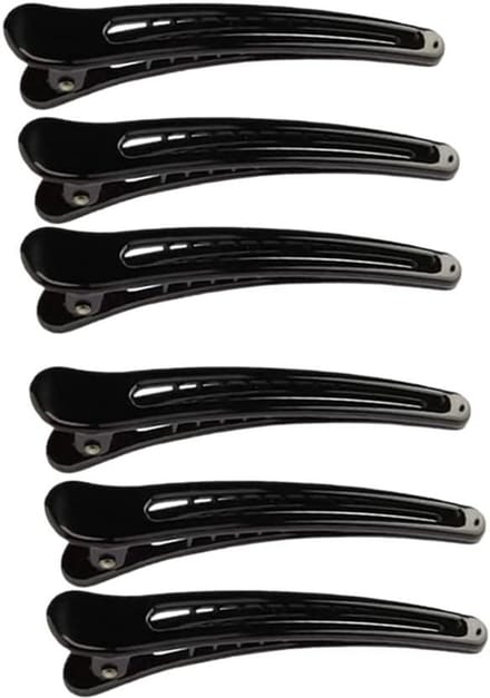 Allecto Plus - Professionele haarclips set van 6 - eendenbek kappersclips - antislip - make-up & kapsels - kunststof - styling accessoires