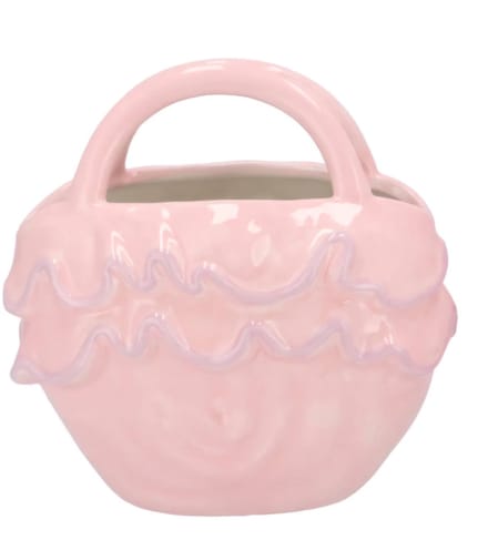 Yfke dreamy light pink/purple vase bag ruffle 20x13x20cm