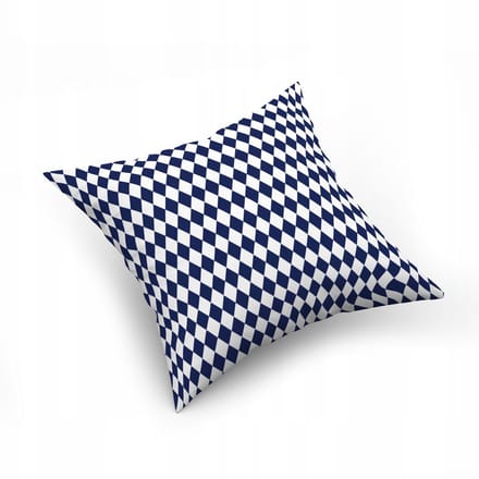 Katoenen Kussenhoes 40x40cm - Ruit Blauw