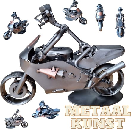 Motor-metaal kunst-metaal beeld-het best cadeau-uniek-verjaardag-sinterklas gift-kerst-geschenk