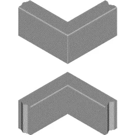Hoekstuk 10x20 90° grijs